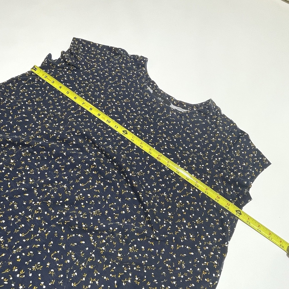 Ellos Floral Top Short Cap Sleeve Women's Large 18/20 - Picture 4 of 10